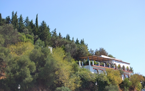 Classic bar restaurant with terrace and views in Casares